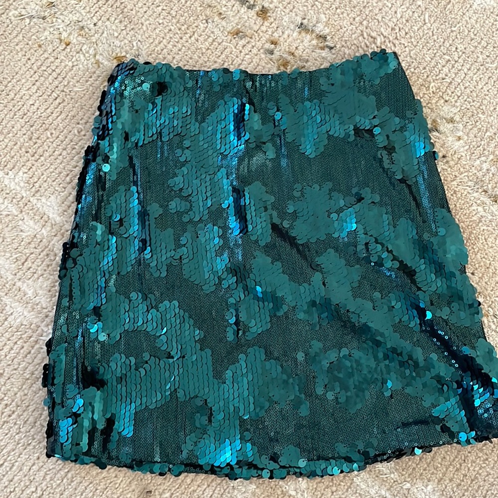 Green sequin mini